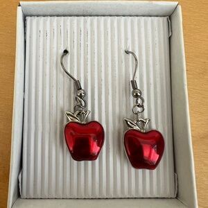 Ganz Surgical Steel Apple Earrings Dangle Drop With Box